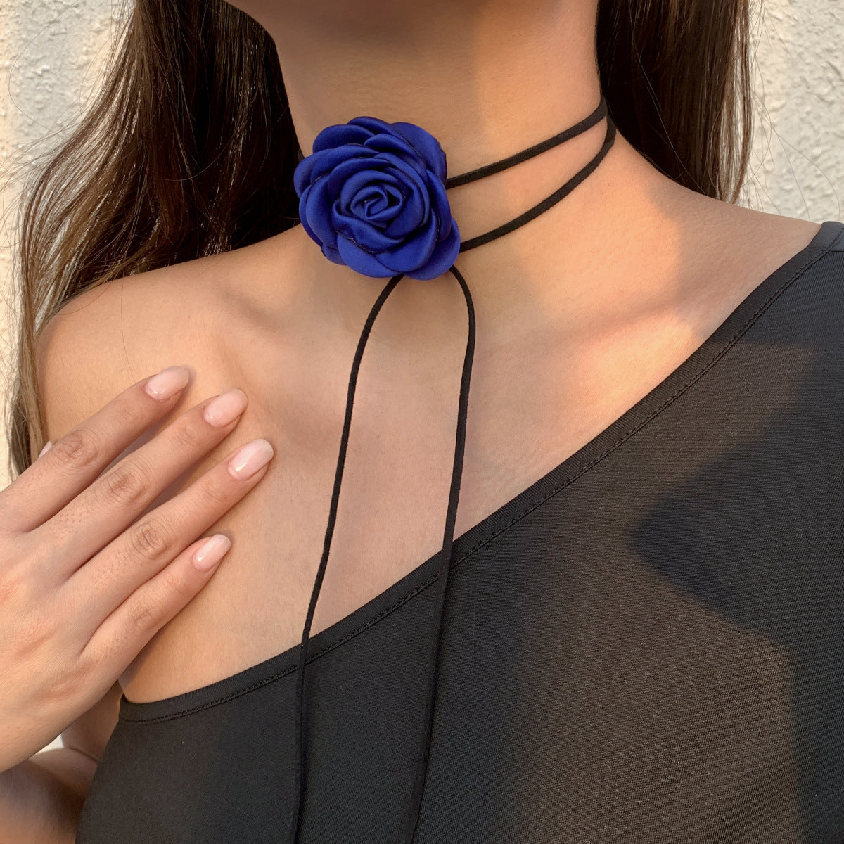 Personality Handmade Rose Creative Long Flower Necklaces
