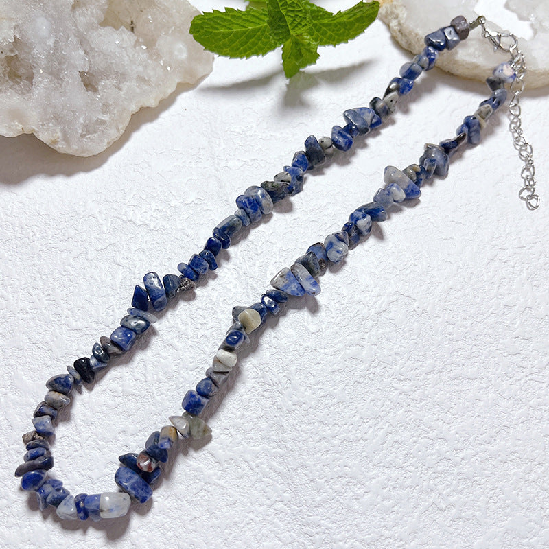 Gravel Style Neck Chain Bohemian Agate Necklaces