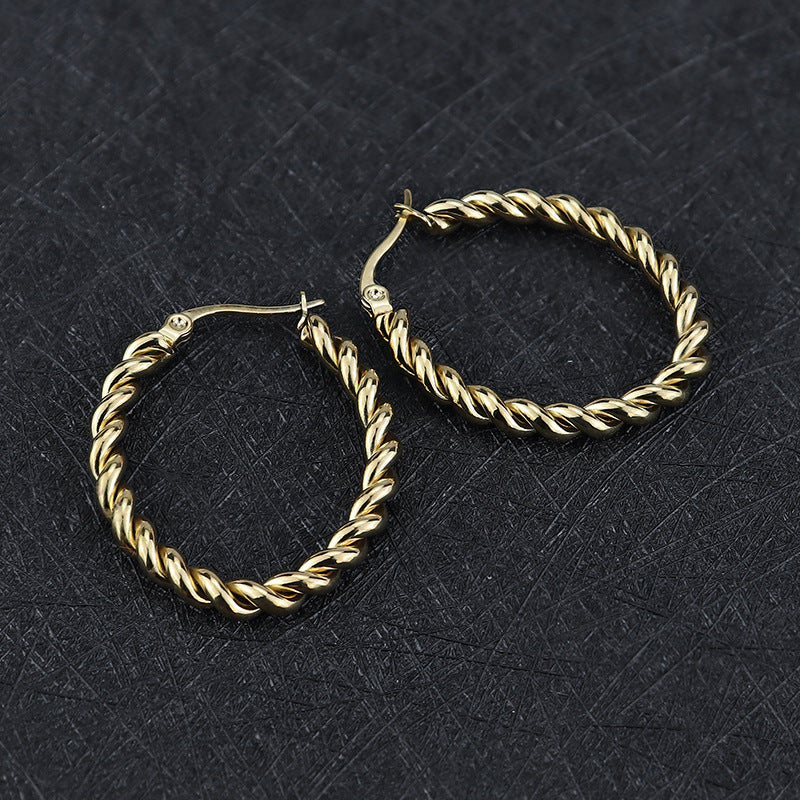 Minority Simple Personality Fashion Titanium Steel Ear Buckle