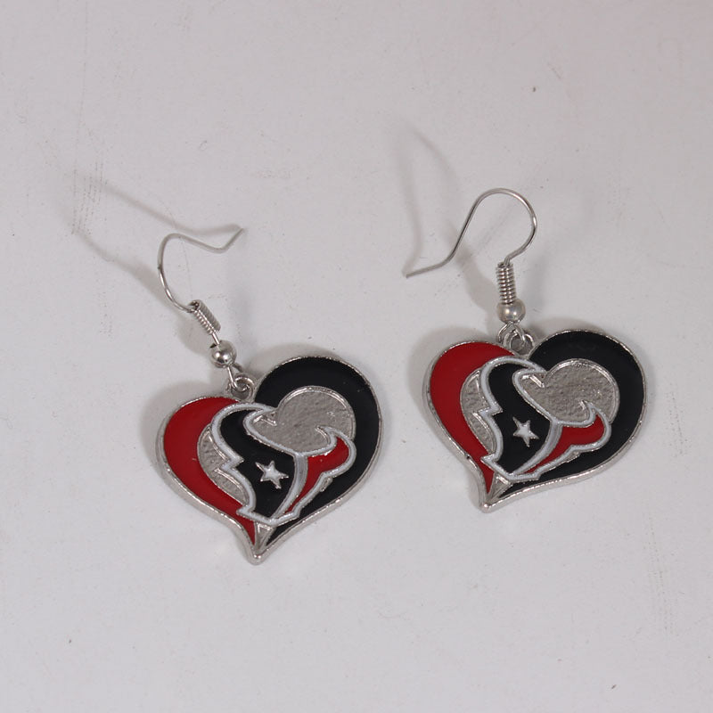 Oil Dripping Sports Team Series Denim Steel Pirate Earrings