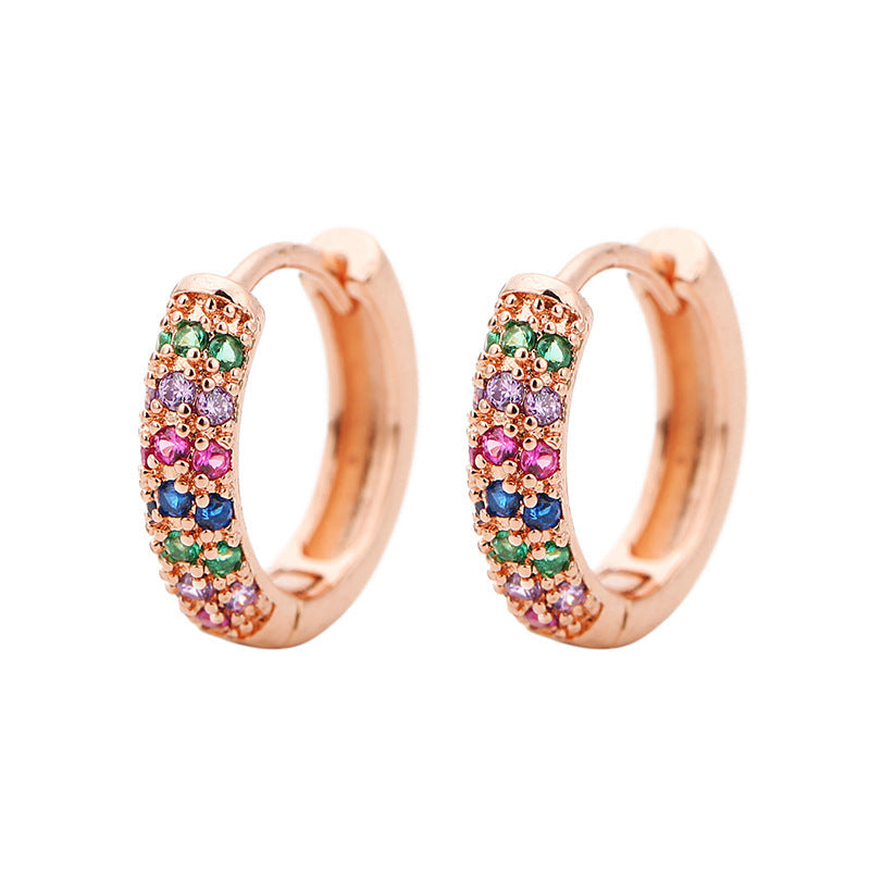 Copper Micro Inlay Full Diamond Mini Ear Buckle