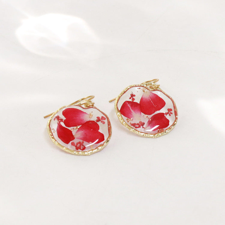 Irregular Round Sweet Alyssum Real Flower Rings