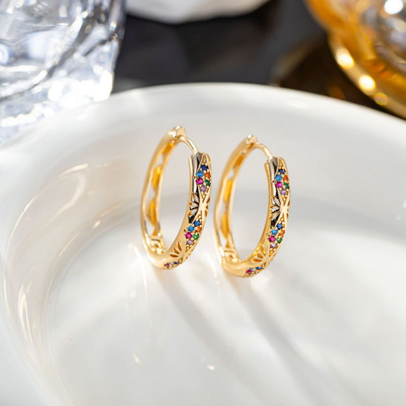 Inlaid Zircon Diamond Earclip Hip Hop Ear Buckle
