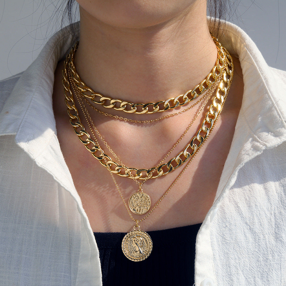 Women's Ornament Portrait Fashion Personal Accessories High-grade Necklaces