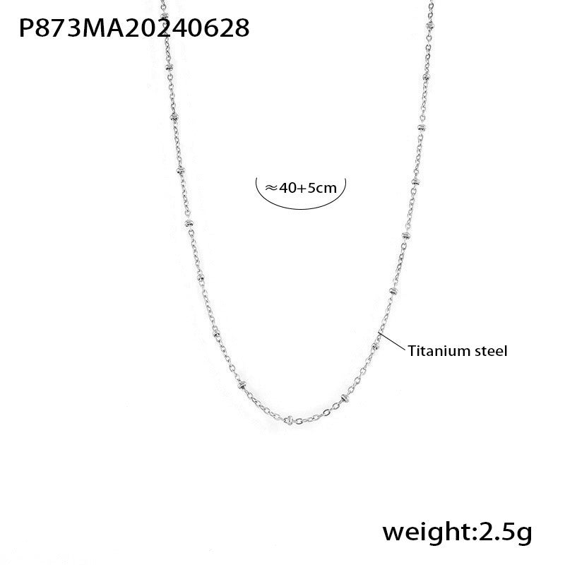 Love Stainless Steel Vacuum Vapor Plating Gold Necklaces