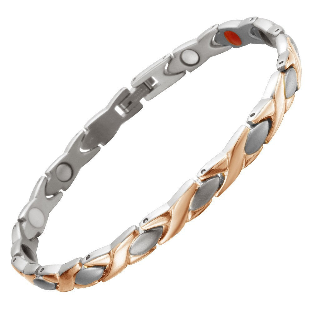 Fashion Little Fish Wide Magnet Titanium Bracelets