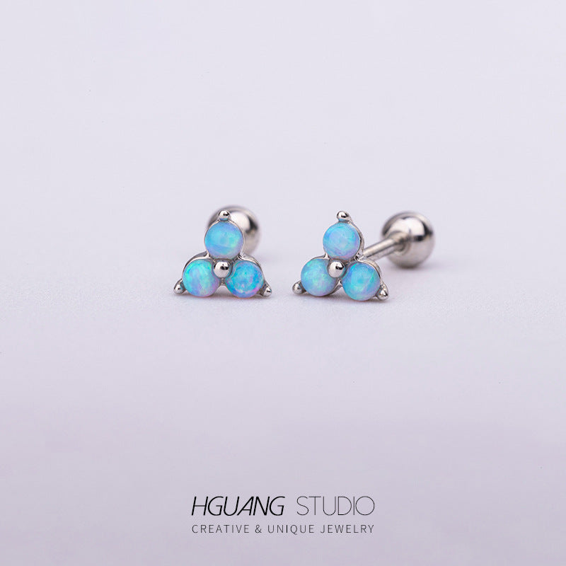 Steel Ear Bone Spider Cross Screw Twist Earrings