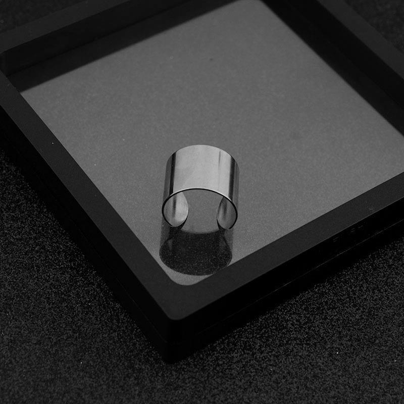 Smooth Opening Stainless Steel Super Wide Disco Boy Ring