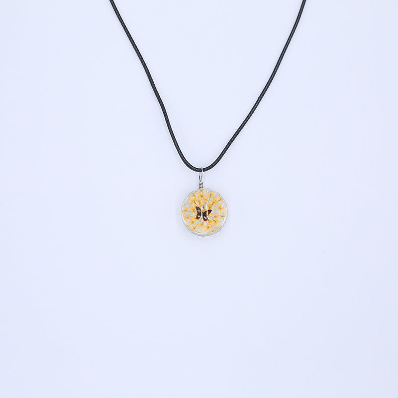 Ornament Natural Dried Flower Simple Handmade Necklaces