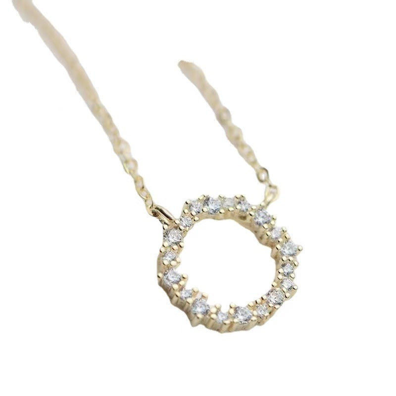 Gold-plated Blue Sea Legend Full Diamond Necklaces