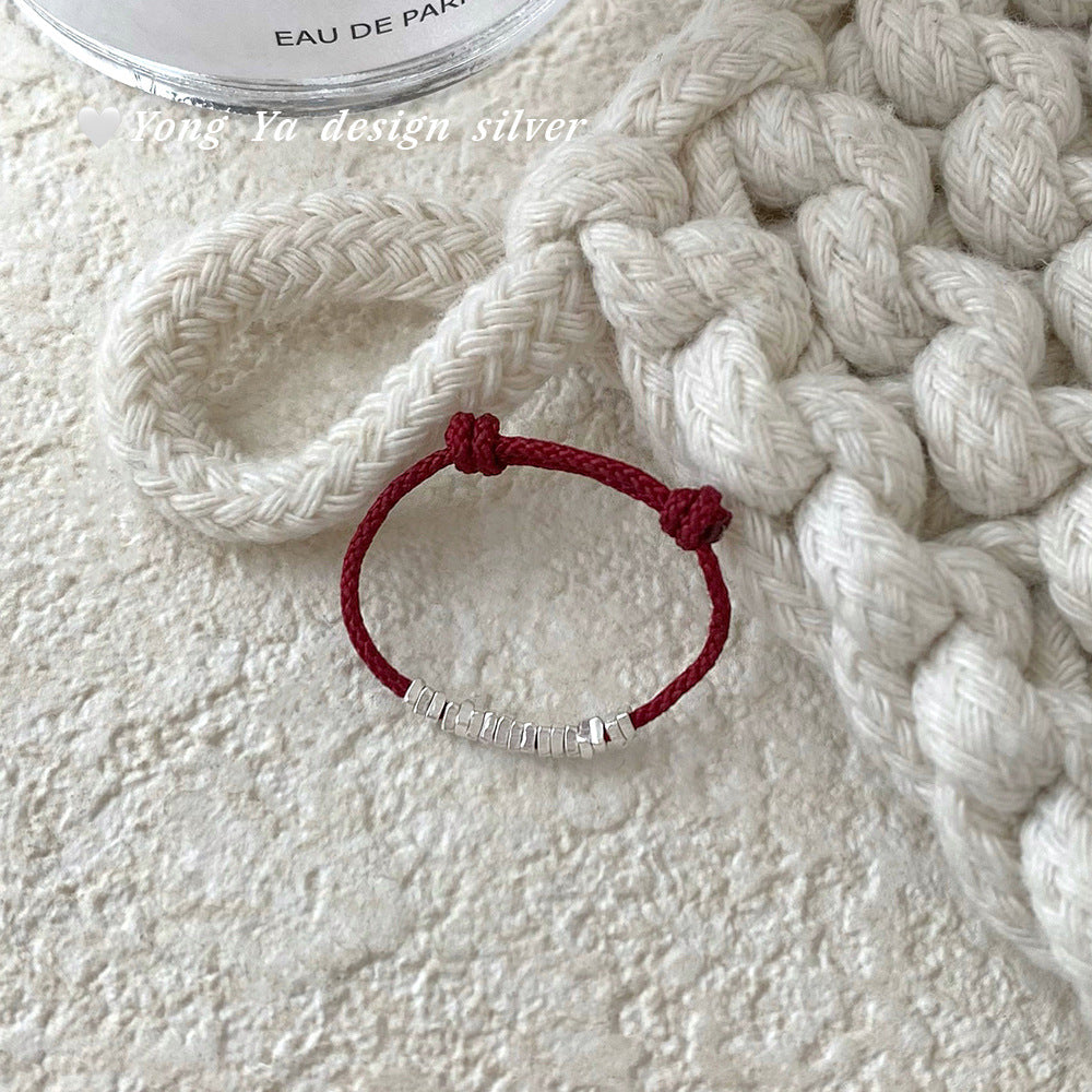 Broken Black Rope Red Exquisite Fashion Simple Rings