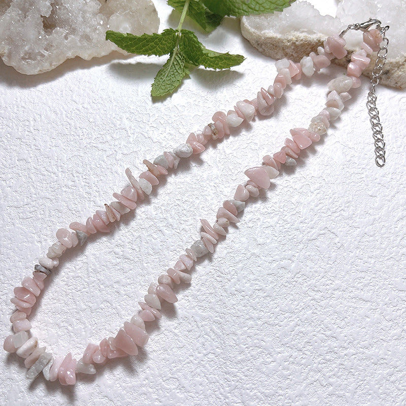 Gravel Style Neck Chain Bohemian Agate Necklaces