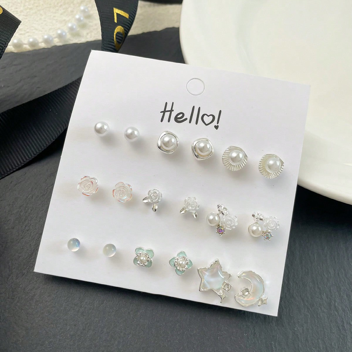 Sweet Cool Style Fairy Butterfly Combination Exquisite Earrings