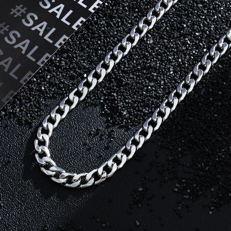 Women's & Men's Fading Cuban Link Chain Hip Hop Versatile Stainless Necklaces