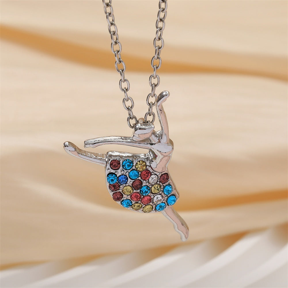 Women's Creative Dancing Charm Good Friend Alloy Necklaces