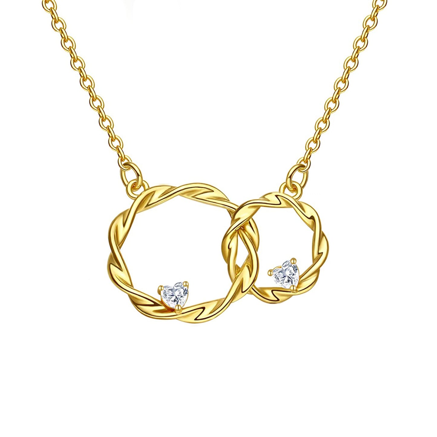 Women's New Double Twist Simple Clavicle Necklaces