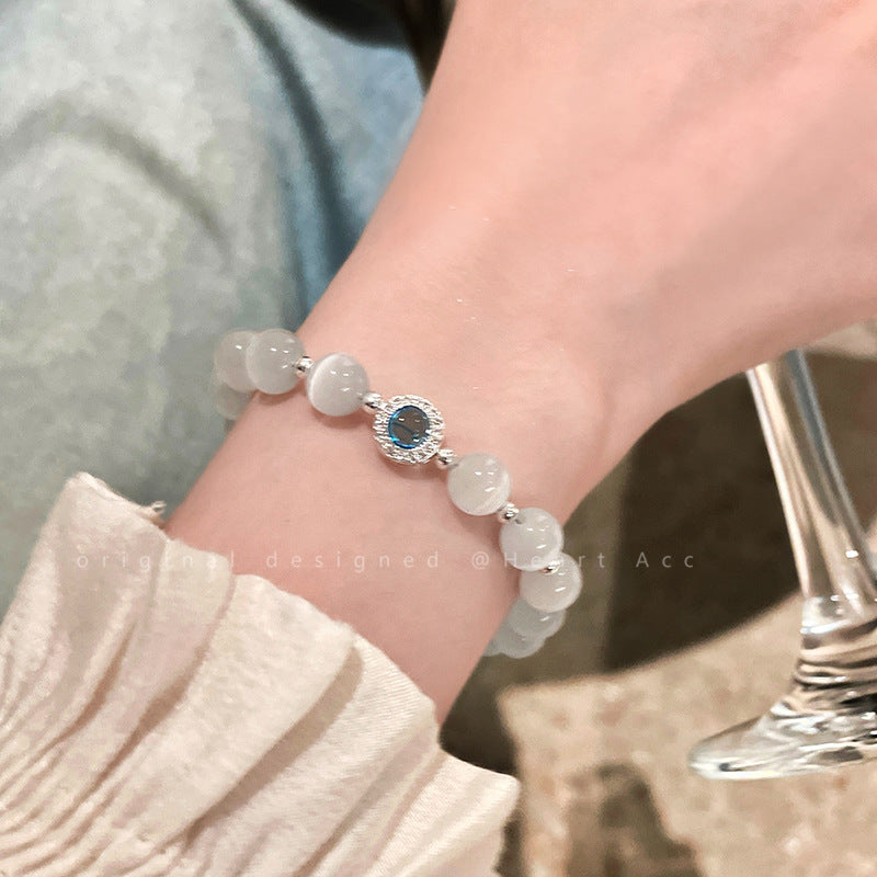 Starry Sky Opal Small Pieces Of Sier Bracelets