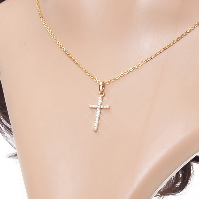 Women's Innovative Cross Clavicle Chain Korean Necklaces