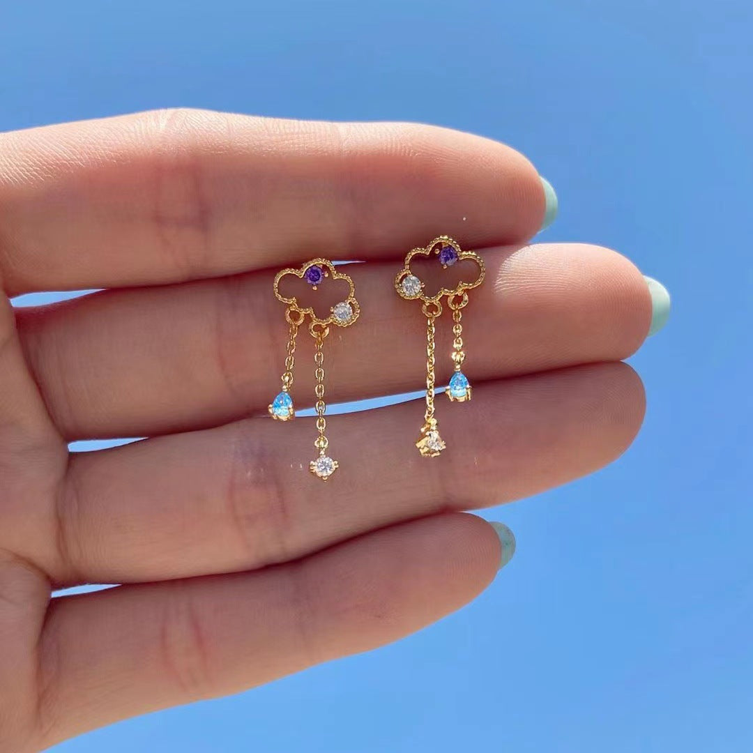 Mickey Ear Tassel Gold Jewelry Cute Rings