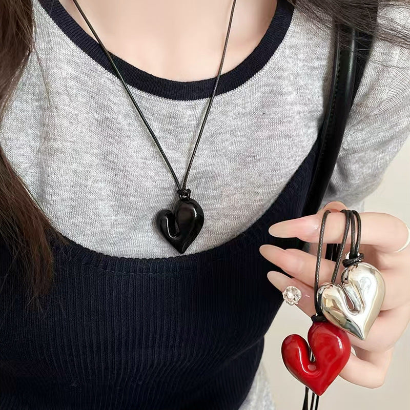 Women's Bag Long Sweater Chain Earphone Portable Necklaces