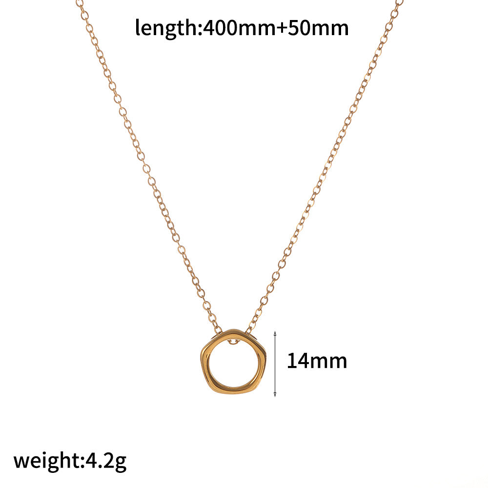 Women's Niche Design Gold Stainless Steel Earrings