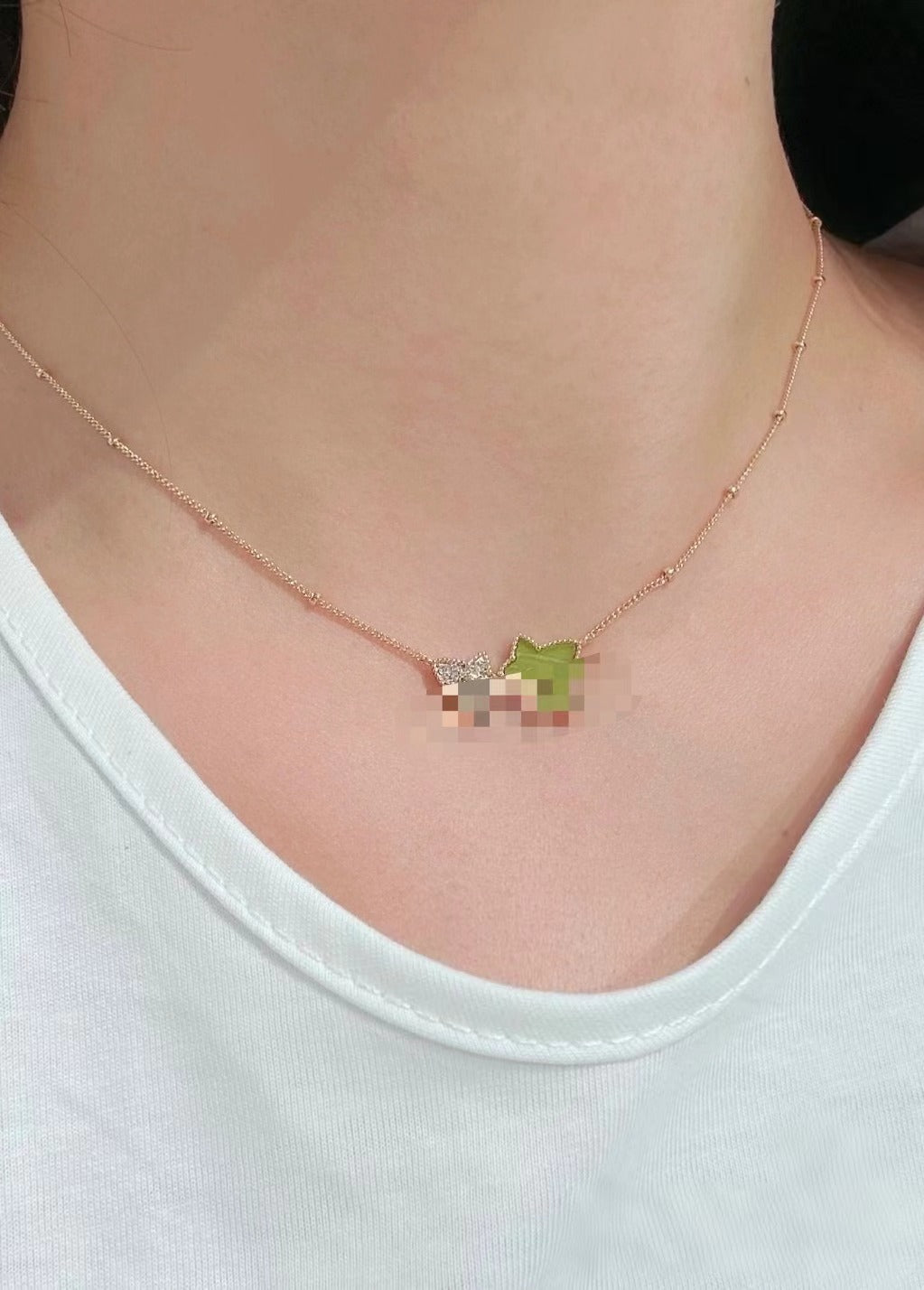Champagne Double Star Female Tang Wei Necklace