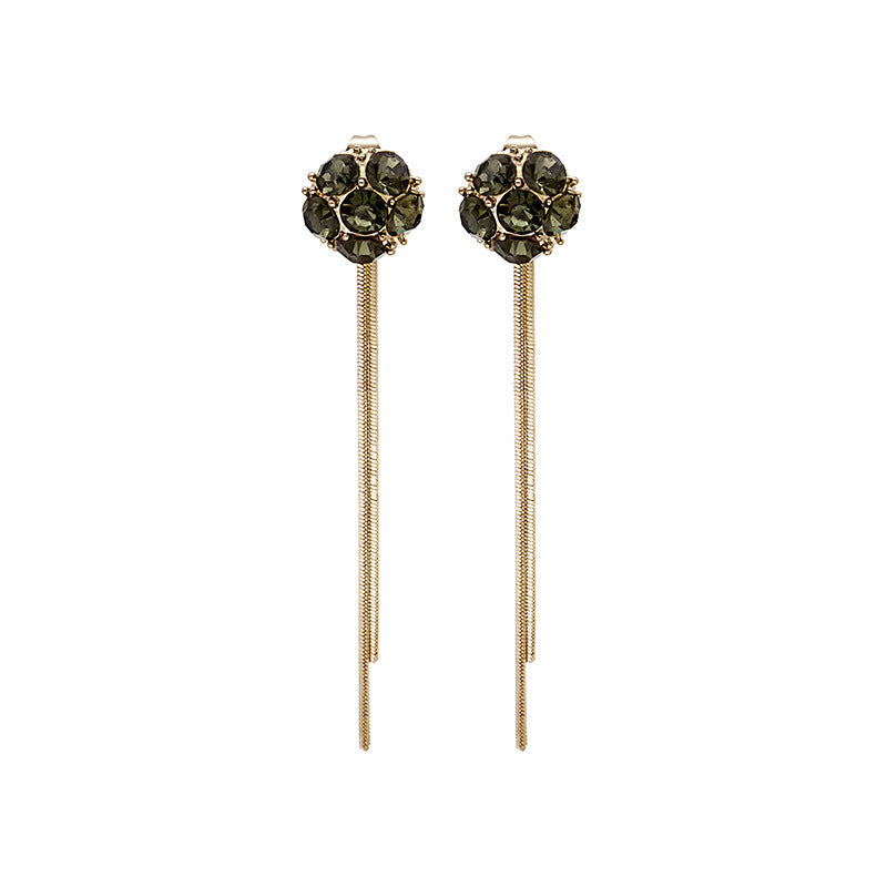 Women's Needle Elegant Long Tassel Thin Effect Earrings