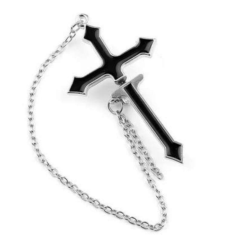 Oil Cool Handsome Disco Jumping Exaggerated Cross Earrings