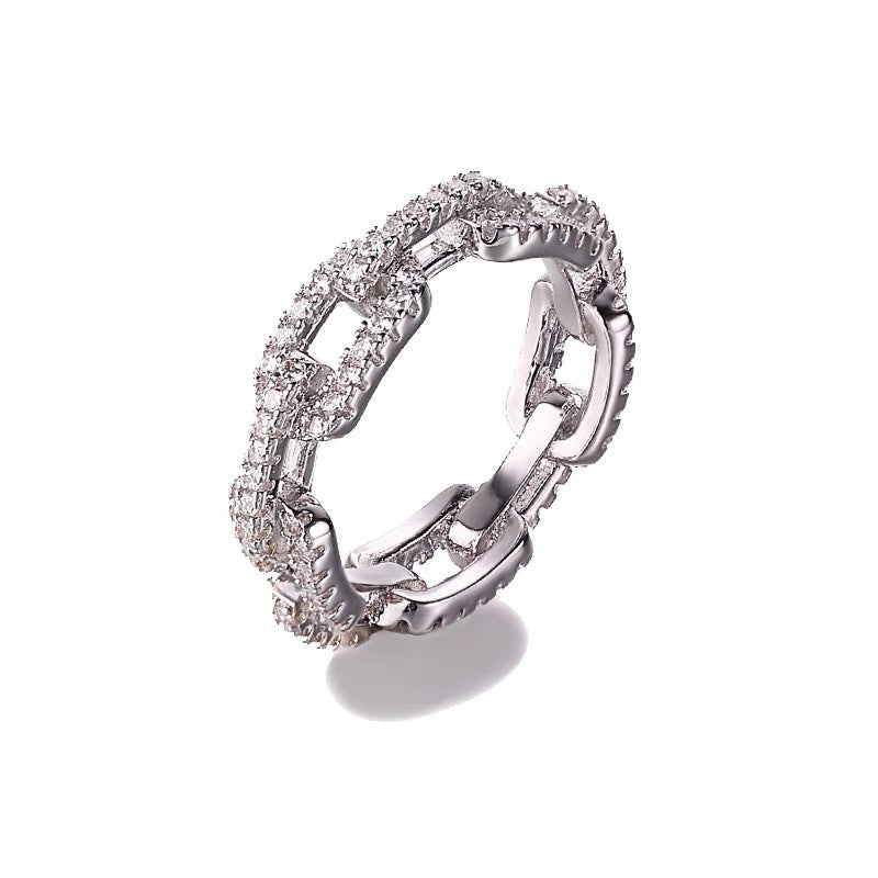 Women's Inlaid Zircon Wheel Full Diamond Chain Bracelet