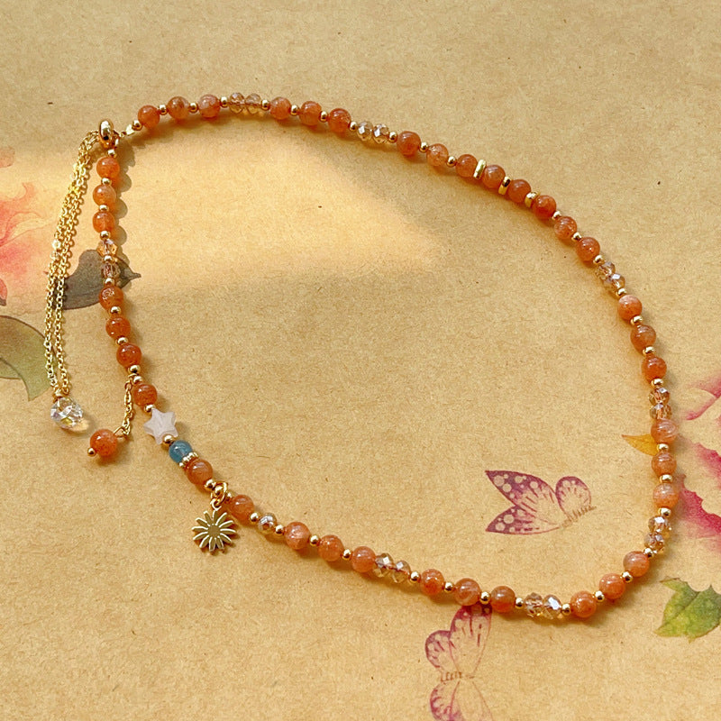 Golden Strawberry Crystal Austrian Double Adjustable Bracelets
