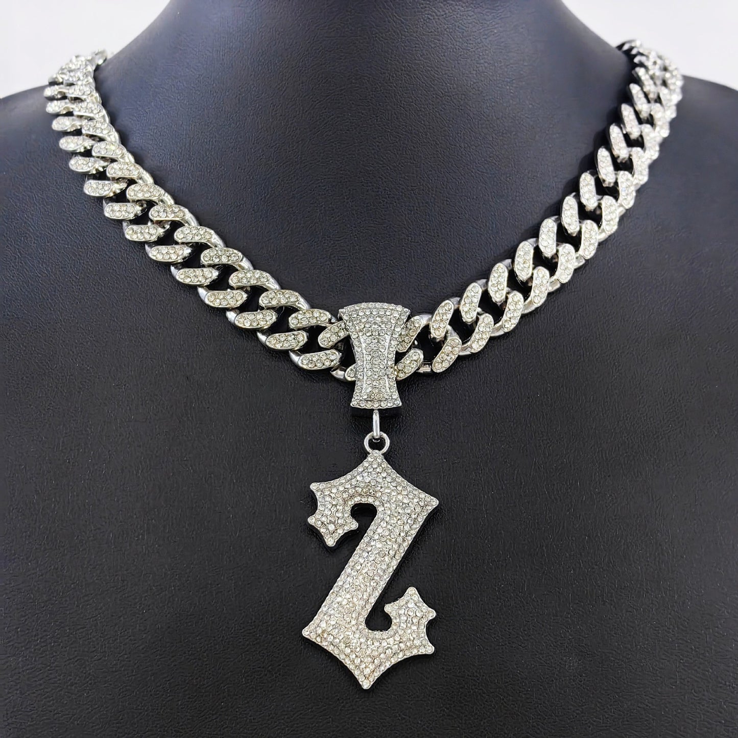 Men's English Beaded Alloy Single Hip Hop Pendants