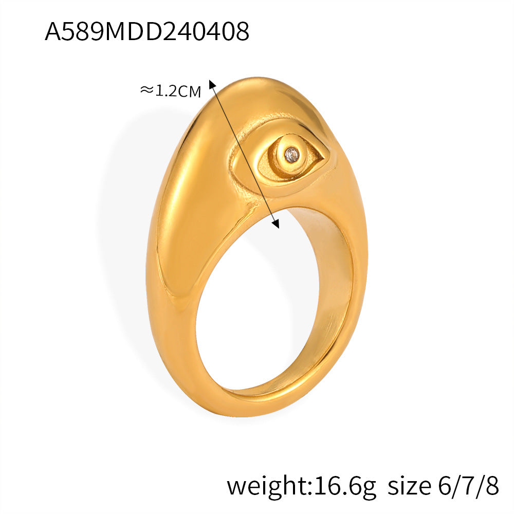 Design Geometric Female Niche Texture Titanium Rings