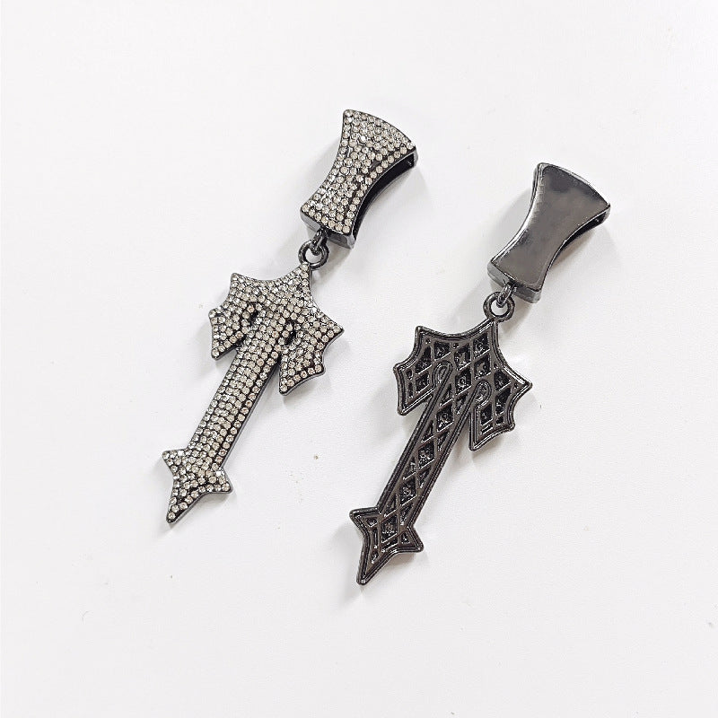 Men's Sword Cross Large Hipster Zinc Alloy Necklaces