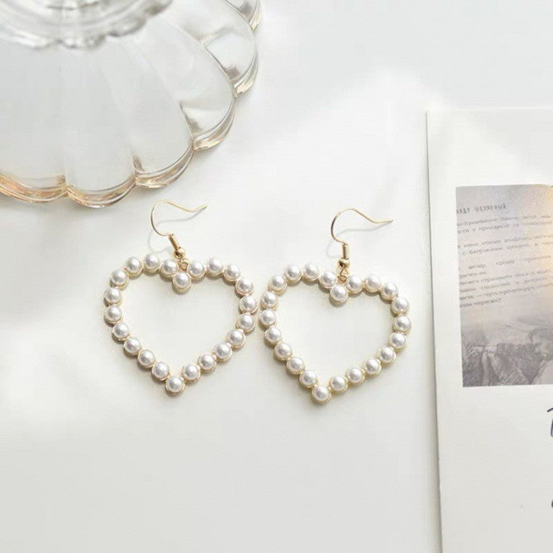 Women's Sier Needle Korean Style French Temperamental Pearl Earrings