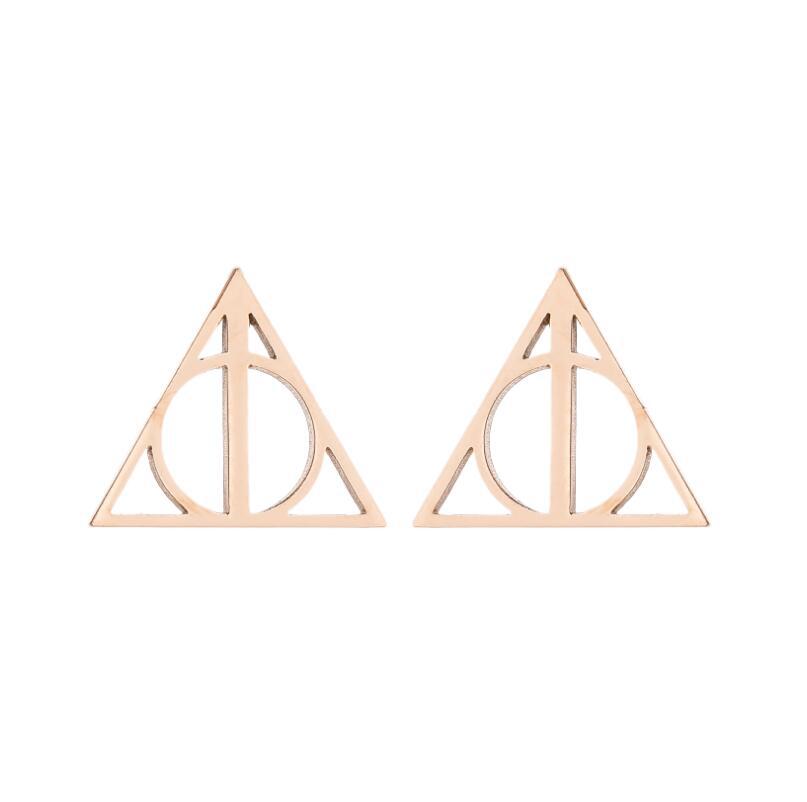 Harry Potter Death Fashion Simple Geometric Earrings