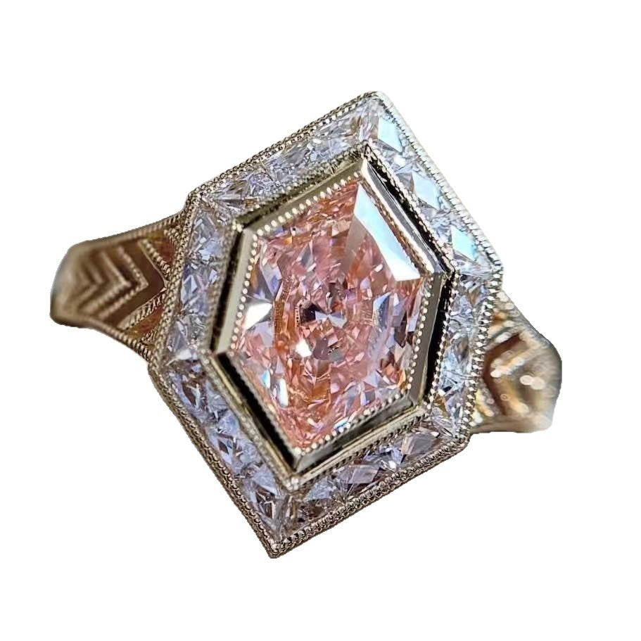 Women's Environmental Protection Alloy Simple Gold-plated Inlaid Ring