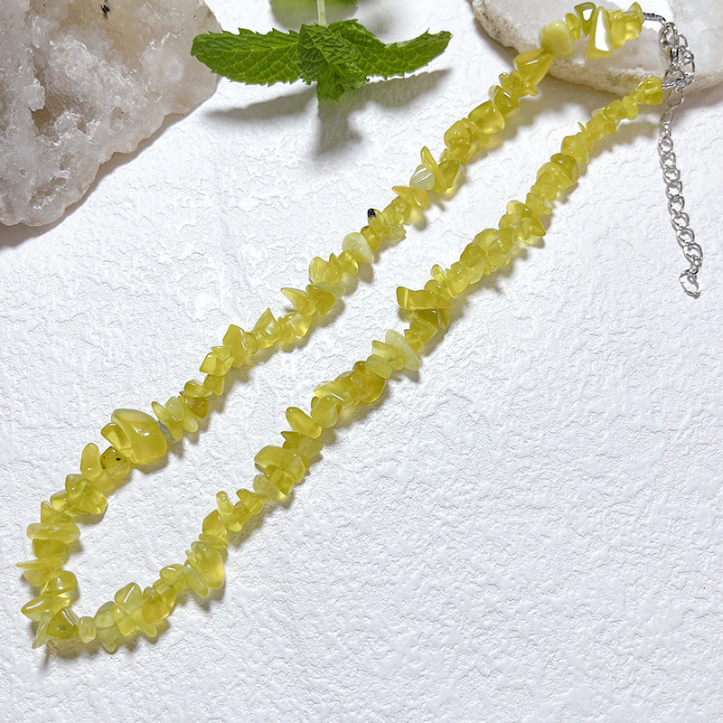 Gravel Style Neck Chain Bohemian Agate Necklaces