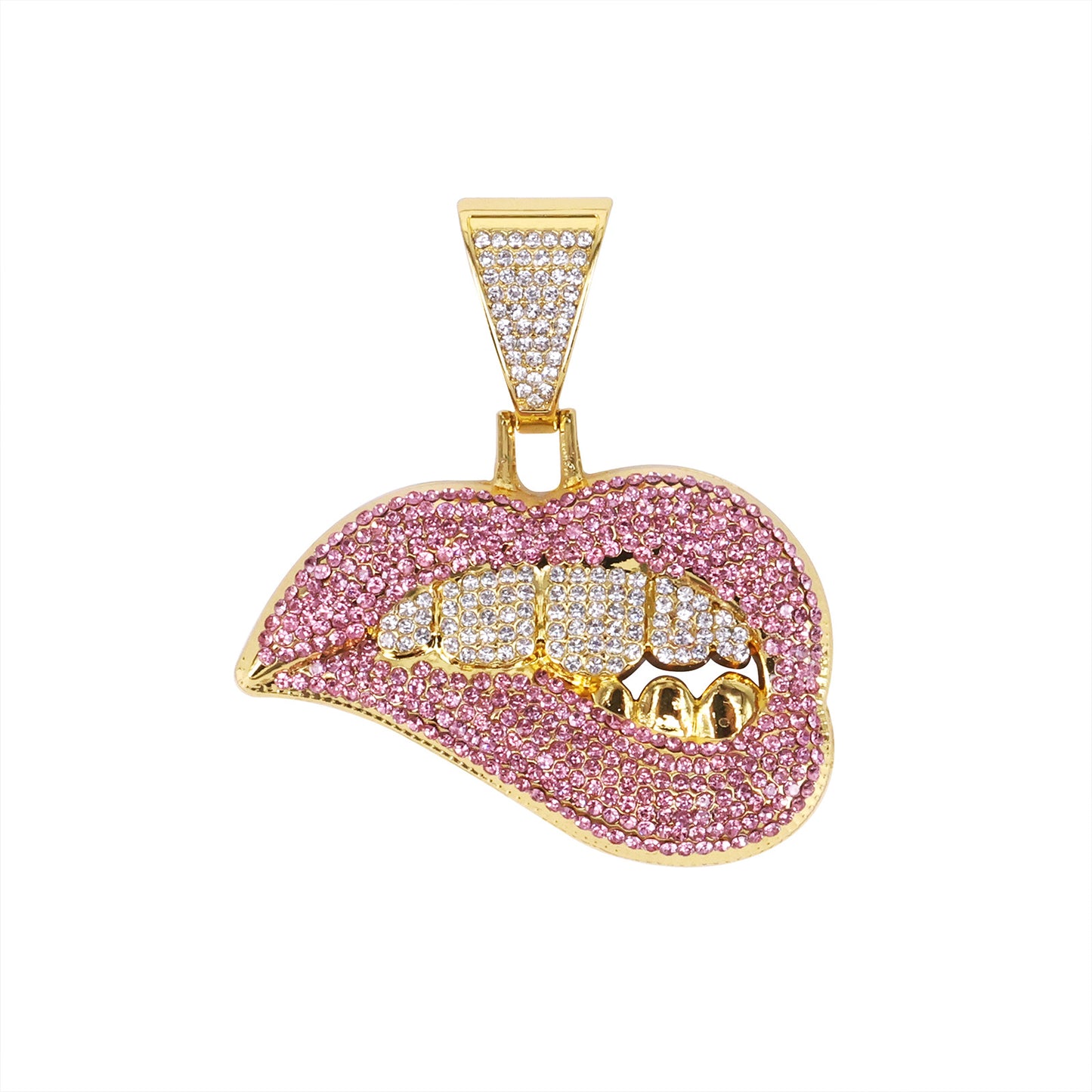 Men's Lips Diamond Single Domineering Cool Exaggerated Pendants