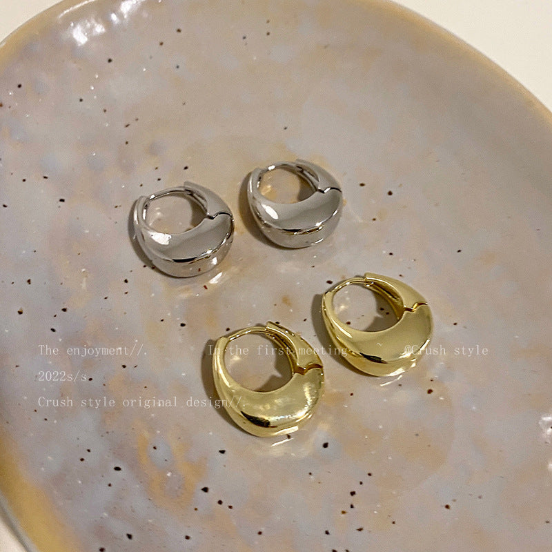 Women's Geometric Ellipse Simple Ear Clip Fashionable Rings