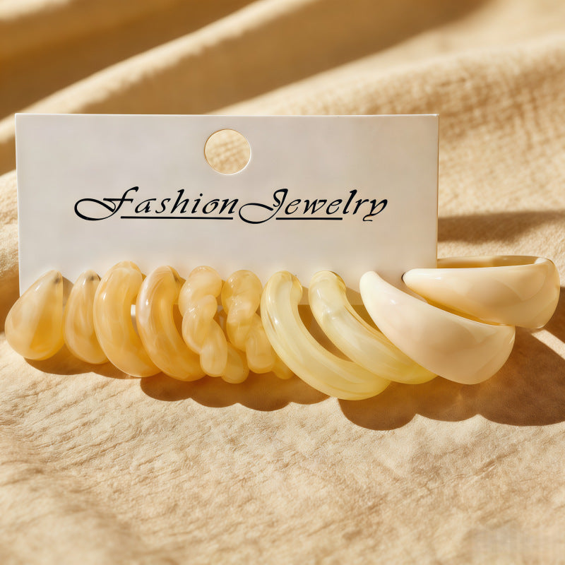 Korean Style Fashionable Simple Acrylic Shaped Light Luxury Earrings