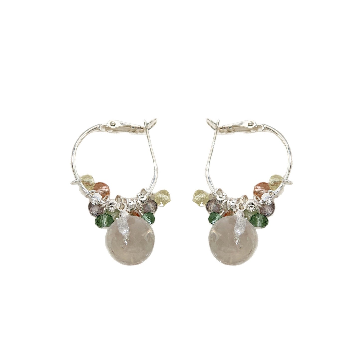 Colorful Crystal String Beads Eardrop Unique Earrings