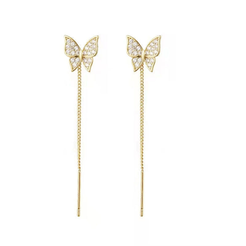 Women's Tassel Elegant Long Exquisite Design Light Earrings