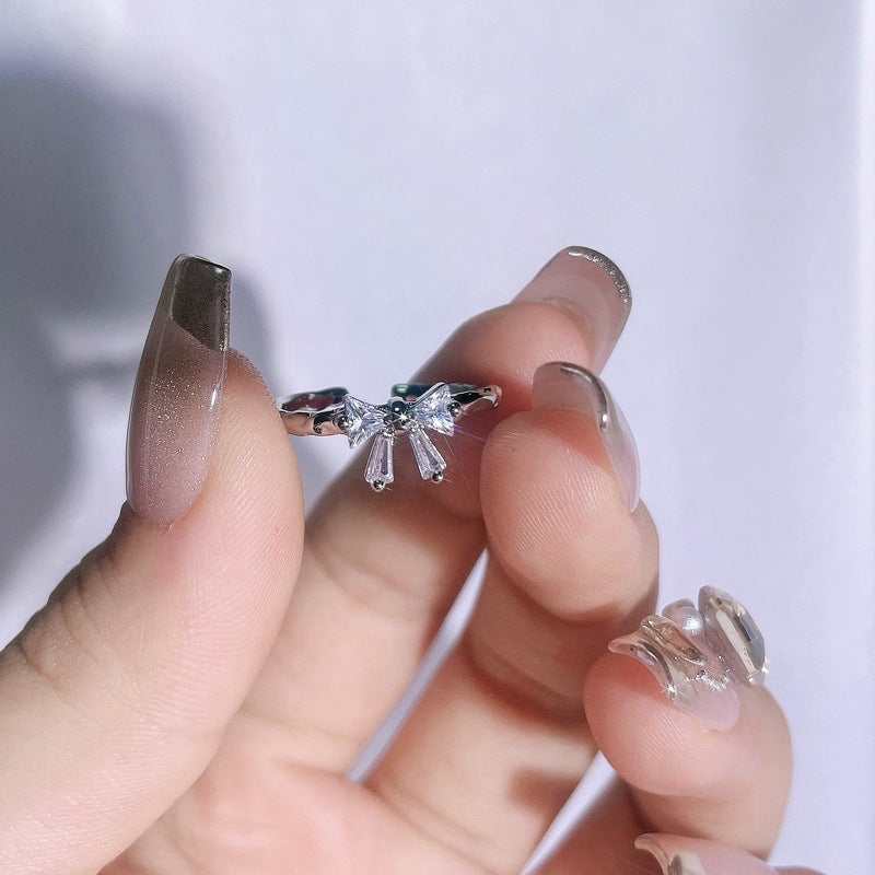 Zircon Female Design Sweet Cool Index Finger Cold Style Rings