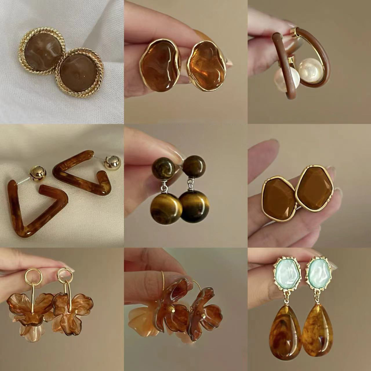 Women's Sier Needle Pearl Round Niche Elegant Earrings