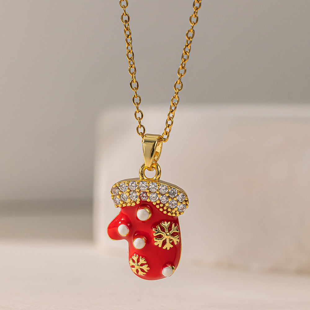Women's Christmas Series Personality Cute Fashion Snowman Necklaces