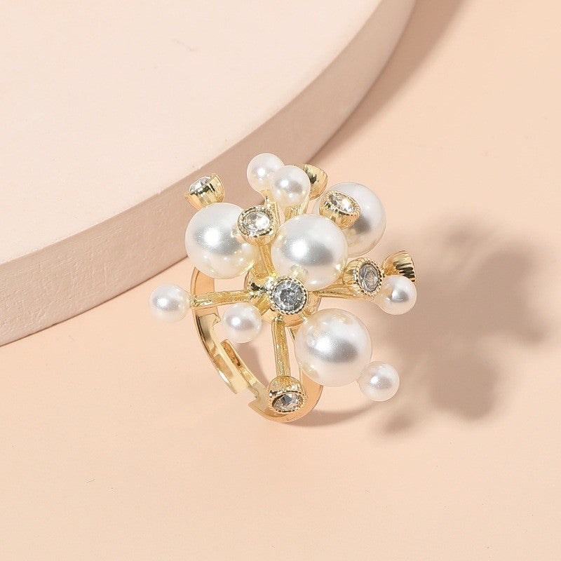 French Retro Baroque Flower Open Fashion Rings