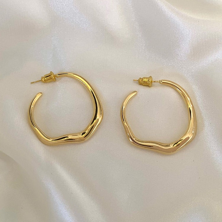 Women's Irregular With Personality Big Circle Simple Design High-grade Earrings
