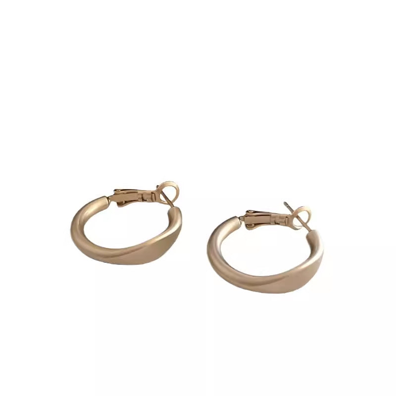 Minority Fashion Frosted Coffee Gold High-grade Earrings