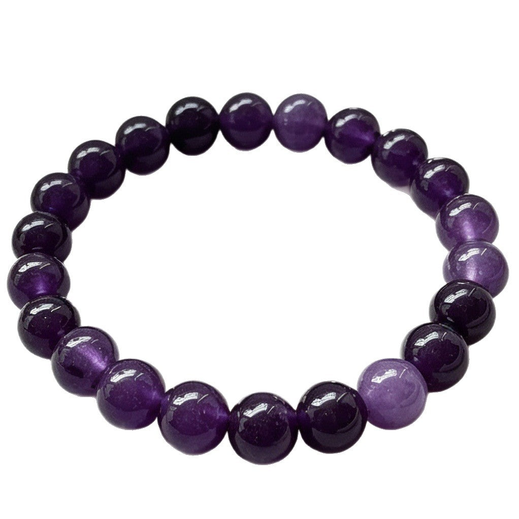 Stone Glaze High Sense Elastic String Amethyst Bracelets
