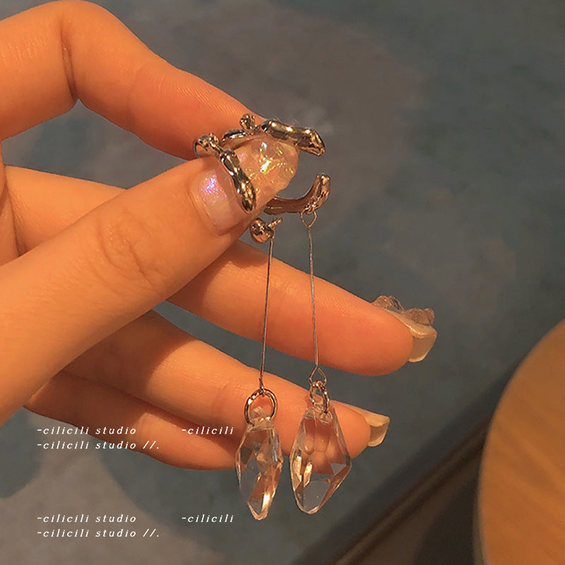Women's Needle Elegant Long Tassel Thin Effect Earrings